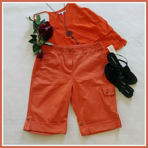 Jones New York Pants - FINAL! NWT Jones NY Aztec Orange Cargo Shorts